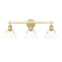 Golden 3306-BA3 BCB-OP - Yep by Golden Lighting Orwell 3-light Vanity in Brushed Champagne Brass and Opal Glass